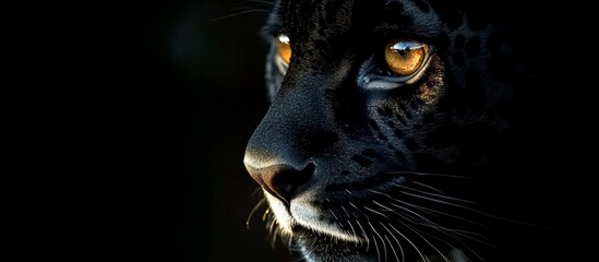 Majestic Black Jaguar Portrait: A Close-Up of Wild Beauty