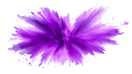 Dynamic Violet Burst Explosion, isolated on transparent background