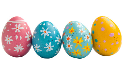 Fototapeta premium Easter eggs, isolated on transparent background