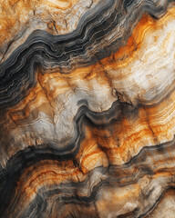 Abstract marble texture with orange and gray tones
