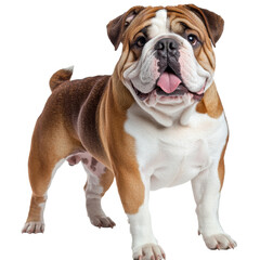 Fototapeta premium Bulldog standing proudly in a bright setting