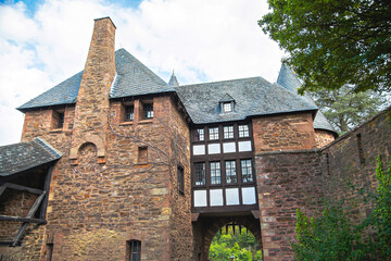 The Historic Architecture of a Magnificent Medieval Castle Entrance Captivates Visitors
