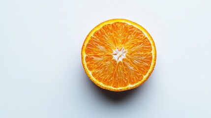 A sliced tangerine with its bright orange segments on a white isolated background