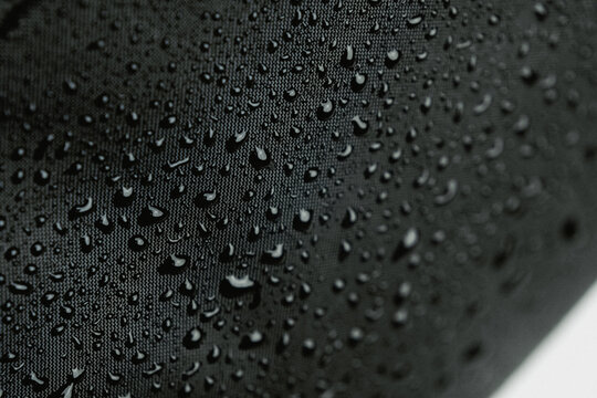 Water resistant black fabric