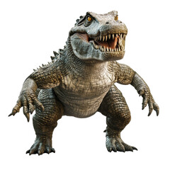 Obraz premium Realistic dinosaur figurine in a dynamic pose