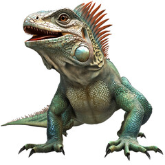 Obraz premium Lizard with vibrant colors in a natural pose