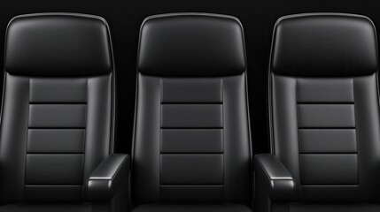 Sleek Black Leather Chairs Against a Dark Background for Modern Interiors