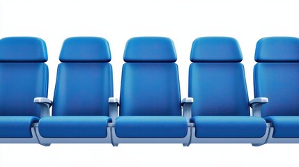 Obraz premium Modern Blue Airport Seating for Comfortable Travel Experience