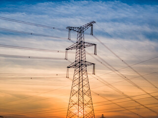 A high voltage of transmission tower