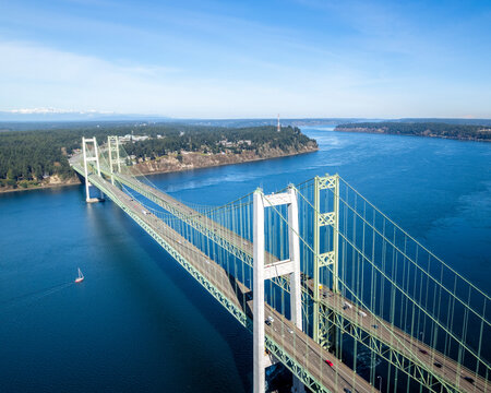  Tacoma Narrows Bridge Aerial View