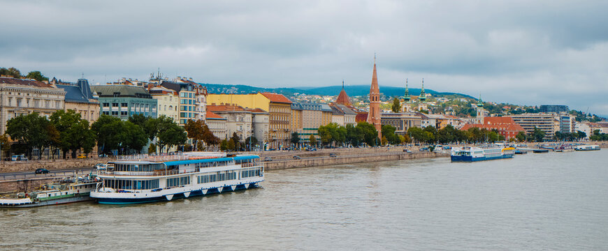Danube River and Buda side in Budapest, Hungary