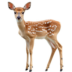 Fototapeta premium Fawn standing gracefully in a bright background