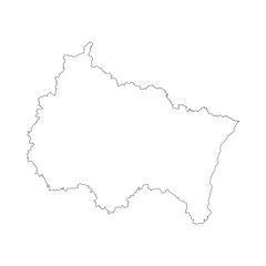 Grand Est region blank outline map