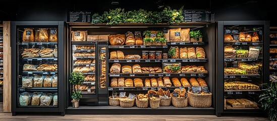 Artisan Bakery Display: A Showcase of Freshly Baked Breads and Pastries