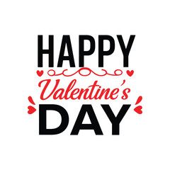 Happy valentine's day vector silhouette