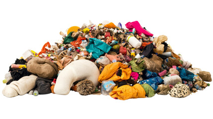 Fototapeta premium Pile of garbage, isolated on transparent background