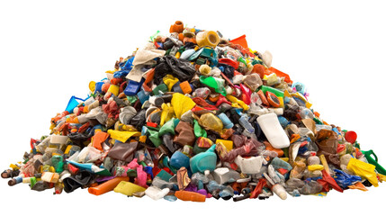 Obraz premium Pile of garbage, isolated on transparent background