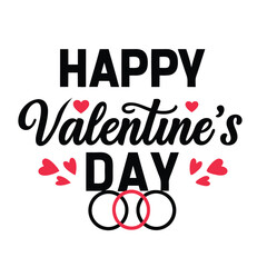 Happy valentine's day vector silhouette