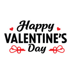 Happy valentine's day vector silhouette