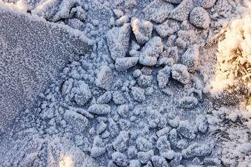 snow and rocks frozen texture