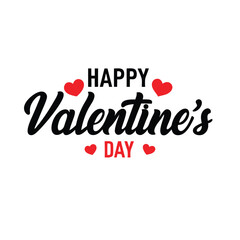 Happy valentine's day vector silhouette