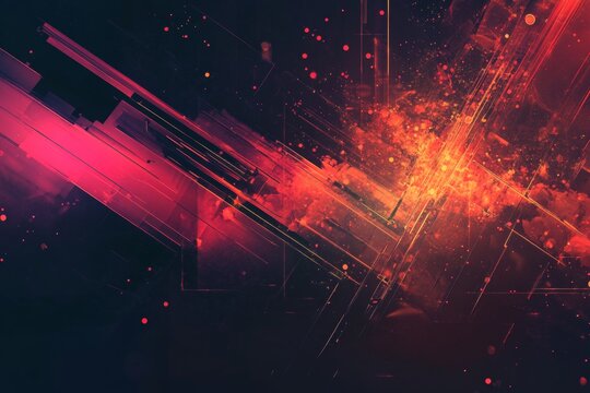 Abstract technology background featuring ascending arrow and digital elements for innovation themes - Powered by Adobe