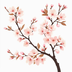 Colourful cherry blossom branch design