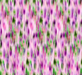 Naklejka premium Abstract blurred floral seamless pattern. Bleeding meadow spring flowers. Watercolor paints texture. Trendy botanical design.