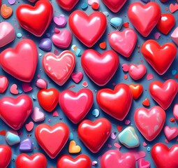 Fototapeta premium Illustration of Heart shape candy.