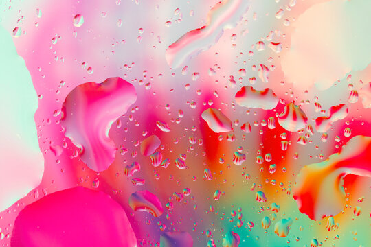 Water Drops In An Abstract Space  