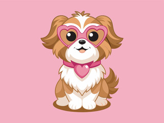 Cute Dog vector art illustration file 