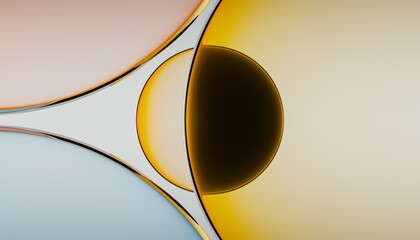 Abstract Geometric Design with Circular and Linear Patterns