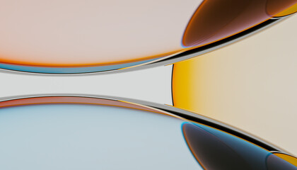 Abstract Geometric Design with Circular and Linear Patterns