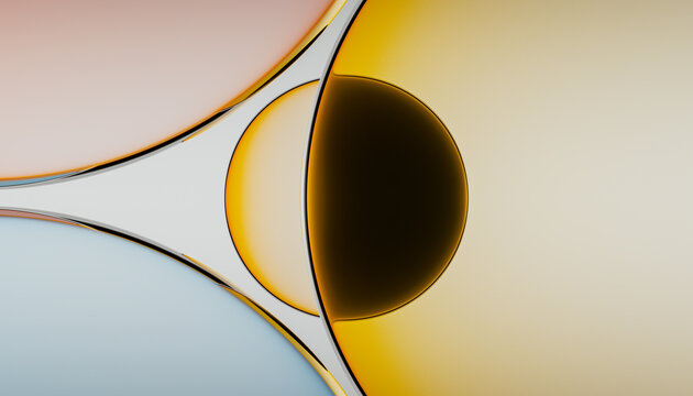 Abstract Geometric Design with Circular and Linear Patterns