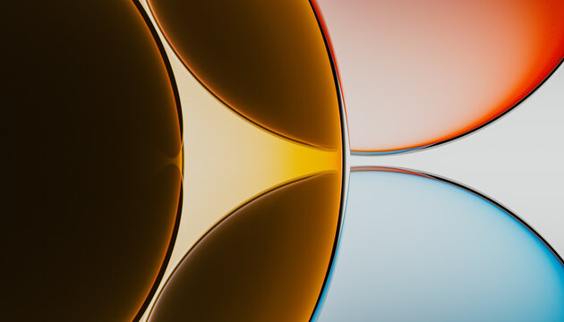 Abstract Geometric Design with Circular and Linear Patterns