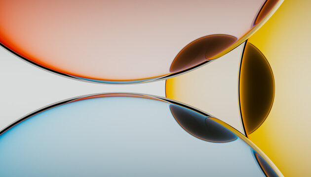 Abstract Geometric Design with Circular and Linear Patterns