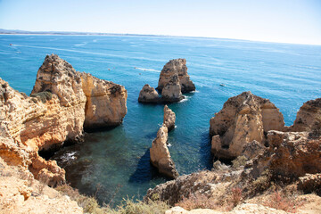 View of the ocean in Lagos Portugal