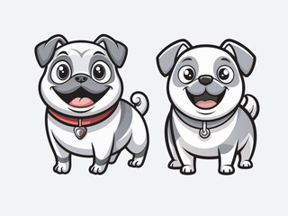 Cute Dog vector art illustration file 