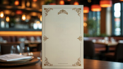 Elegant Restaurant Menu mock-up with Special Deals and Prices