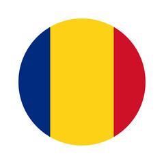 Fototapeta premium Round Romania flag icon