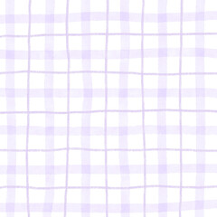 Purple Plaid Gingham Hand Drawn Background Pattern Overlay