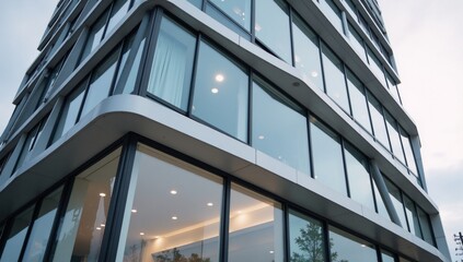 Modern SME office space Clean professional glass-windowed design