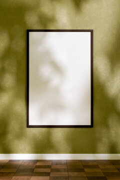 Empty, White Canvas in a Wooden Frame