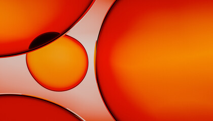 Abstract Orange and Red Circles in a Modern Geometric Design