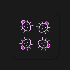 Filled outline Colorado beetle icon isolated on black background. Flat filled outline style with shadow. Vector