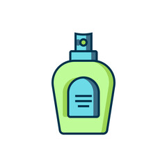 Filled outline Perfume icon isolated on white background. Flat filled outline style with shadow. Vector