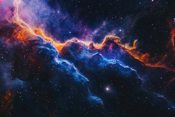 A galaxy with stars and celestial bodies in the background, suitable for use in space-themed designs