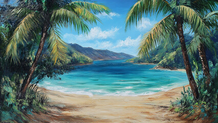 Obraz premium Tropical Beach Paradise