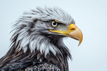 Fototapeta premium A close-up view of a bird of prey's face and beak, ideal for use in nature or wildlife photography projects