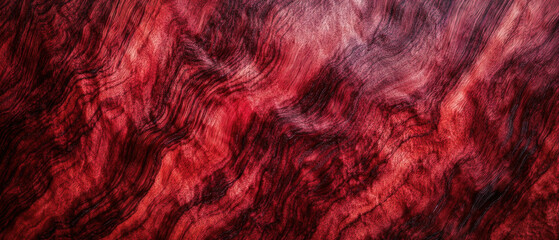 Obraz premium Polished mahogany surface showcasing vibrant colors and intricate wood grain patterns
